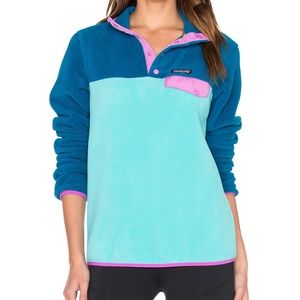 Patagonia TURQUOISE Synchilla Snap T Pullover